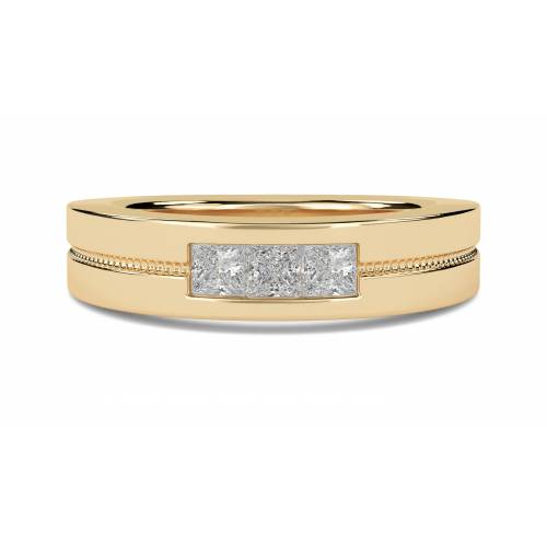 6mm Mens Princess Diamond Ring