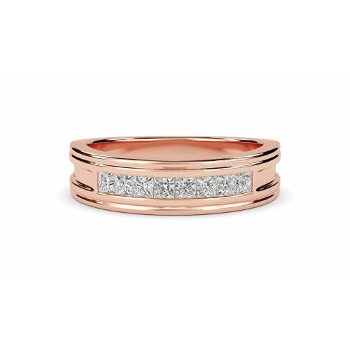 6mm Mens Princess Diamond Ring