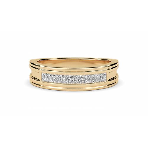 6mm Mens Princess Diamond Ring