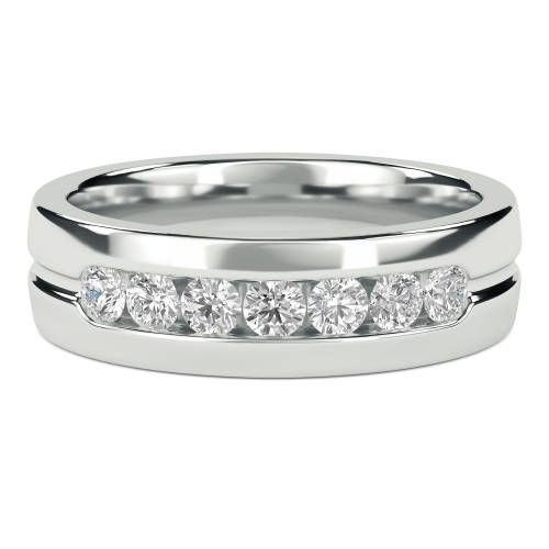 5.5mm Mens Round Diamond Ring