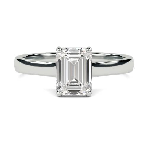 Emerald Diamond Engagement Ring