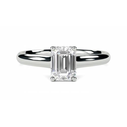 Modern Emerald Diamond Engagement Ring