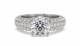 1.00CT SI1/F Round Diamond Shoulder Set Ring