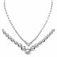 1.75ct VVS/EF Elegant V Shaped Round Diamond Necklace