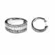 3.26ct VVS/G Round & Baguette Designer Hoop Earrings