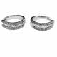 2.58ct VVS/GH Round & Baguette Designer Hoop Earrings