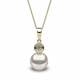 0.05CT VS/EF Freshwater Pearl/Diamond Pendant