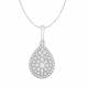 0.34Ct VS/F-G Round Diamond Cluster Pendant