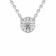 0.26ct VS/F-G Round Diamond Halo Pendant