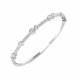 1.47ct SI2/G Round cut Diamonds Fancy Bangle in 18k White Gold