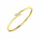 0.36ct SI2/G Round cut Diamonds 3 Stone Bangle in 9k Yellow Gold