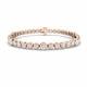 5.00ct SI1/G Round cut Diamonds Rubover Tennis Bracelet in 18k Rose Gold