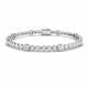 1.54ct SI1/G Round cut Diamonds Rubover Tennis Bracelet in 18k White Gold