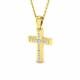 0.14ct SI2/G Round cut Diamond Cross Pendant in 9k Yellow Gold