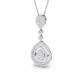 0.93ct SI1/G Round cut Diamond Cluster Pendant in 18k White Gold