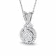 0.62ct SI2/G Round cut Diamond Drop Pendant in 9k White Gold