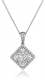 0.75CT VS/F Round Diamond Cluster Pendant