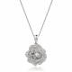 0.25Ct VS/EF Round Diamond Cluster Pendant