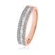 0.33ct VS/F-G Round & Baguette Diamond Dress Ring