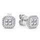 0.24ct VS/E-F Round Diamond Halo Earrings