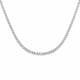 3.46ct SI2/G Round cut Diamond Tennis Necklace in 18k White Gold