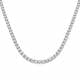 14.12ct SI2/G Round cut Diamond Tennis Necklace in 18k White Gold