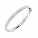 3.45ct SI2/G Round cut Diamonds Pave Bangle in 18k White Gold