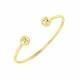 0.48ct SI2/G Round cut Diamonds Pave Bangle in 9k Yellow Gold