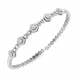 0.68ct SI2/G Round cut Diamonds Fancy Designs Bangle in 18k White Gold