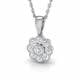 0.25ct SI2/G Round cut Diamond Vintage Pendant in 18k White Gold