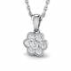 0.14ct SI2/G Round cut Diamond Vintage Pendant in 18k White Gold