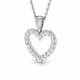 0.25ct SI2/G Round cut Diamond Heart Pendant in 9k White Gold