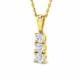 0.28ct SI2/G Round cut Diamond Drop and Trilogy Pendant in 18k Yellow Gold