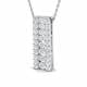 0.68ct SI2/G Round cut Diamond Drop Pendant in 18k White Gold