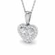 0.61ct SI2/G Round cut Diamond Heart Pendant in 9k White Gold