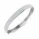 6.05ct SI1/G Round cut Diamonds Pave Bangle in 18k White Gold