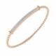 0.44ct SI1/G Round cut Diamonds Pave Bangle in 18k Rose Gold