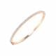 0.90ct SI1/G Round cut Diamonds Fancy Bangle in 18k Rose Gold