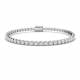 1.97ct SI2/G Round cut Diamonds Rubover Tennis Bracelet in 9k White Gold