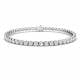 2.98ct SI2/G Round cut Diamonds Rubover Tennis Bracelet in 9k White Gold