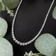 20.00ct VVS/D-E 15 Inches Round Diamond Tennis Necklace