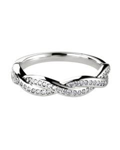 HRRWB015 Round cut Diamond Shaped Wedding Ring