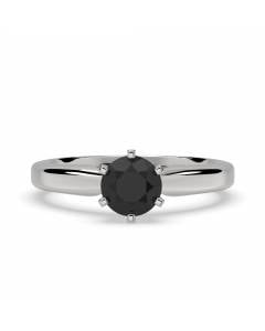 0.50ct Black Diamond Solitaire ring