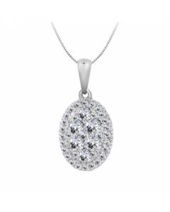 0.52CT VS/EF ROUND DIAMOND CLUSTER PENDANT