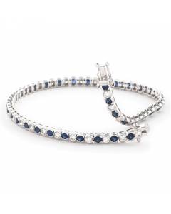 4.50ct VS/FG Elegant Diamond & Blue Sapphire Bracelet