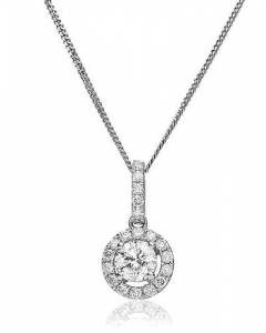 0.50CT SI2/G Round Diamond Halo Pendant