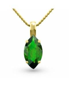 0.73ct  Marquise Shaped Emerald Gemstone Pendant