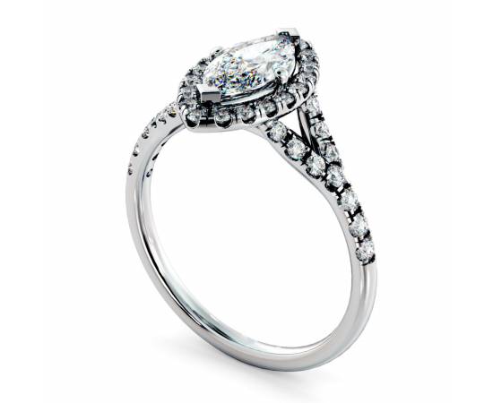 HRMSD846 Marquise Halo Diamond Ring