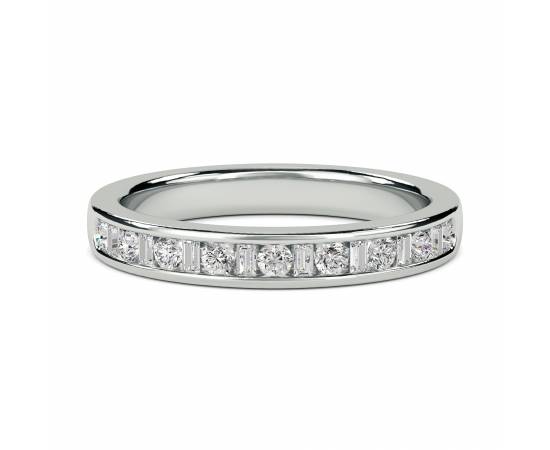 0.33CT VS/EF Round/Baguette Diamond Eternity Ring