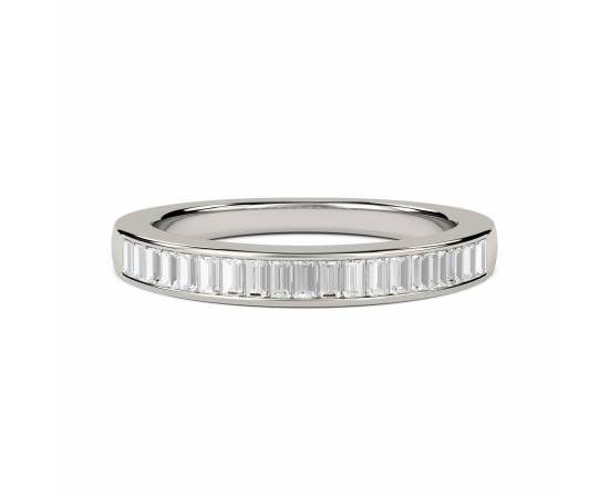 0.50ct VS/EF 3.5mm Baguette Diamond Half Eternity Ring